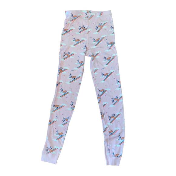 Hanna Andersson Unicorn Rainbow Cloud Two Piece long john Pink Pajama Set sz 14 - Picture 3 of 7
